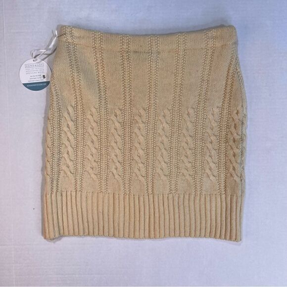 Jack & Mary Designs Upcycled Bun Warmer Wool Cable Knit Skirt S - Picture 8 of 10
